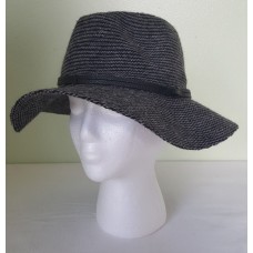Vince Camuto black grey wool floppy wide brim cowboy western hat adjustable fit 51059042442 eb-58263673